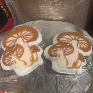 Mushroom Embroidered Throw Pillows